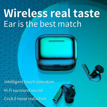 TWS Bluetooth 5.1 Ausinės Ausinių Stereo HiFi Tiesa Belaidžio In-ear Ausinių Ausų Žaidimas Sporto NFC Laisvų rankų Triukšmo slopinimas