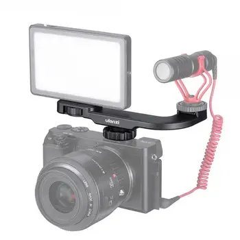 Ulanzi PT-8 Išmanųjį telefoną Vlog Mount Plokštė, skirta Gopro DSLR Fotoaparatas Sony A6300 A6400 Šalto Batų Vlog Mount Mikrofono LED