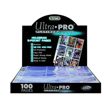 Ultra.Pro 11 Skyles 9 Kišenės Angą Standartinio Dydžio Silver Serijos TCG Nuotraukų Albumo Puslapių Kolekcija Knygos Puslapius, Žaisti Star Korteles