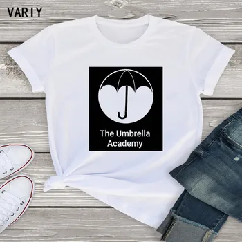 Umbrella Academy T Marškinėliai Moterims Vasaros Viršūnes Animacinių filmų T-shirt Cha-Cha Diego Grafinis Tees Juokinga Harajuku 90s Tshirts