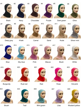 Underscarf Kaklo, Galvos Dangtis Skrybėlę Islamo Galvos Dėvėti Kaklo Padengti Minkšta Musulmonų Visiškai Padengti Vidinį Moterų Hijab Kaulų Variklio Dangčio Bžūp Islamo