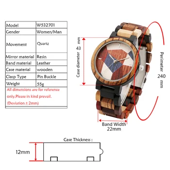 Unikalus Netaisyklingos Geometrijos Sandūros Modelis Medienos Žiūrėti vyriški Laikrodis Reguliuojamas Mišrios Spalvos Medinių Retro Laikrodis Relojes Hombre
