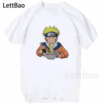 Unisex Kietas Naruto Mados Marškinėliai Vyrams Sasuke Juokingas Animacinių filmų Marškinėlius Hip-Hop Top Tees Unisex Karšto Pardavimo Japonų Anime T-shirt Vyrai