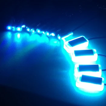 Universalus 10 1 RGB LED 8M Automobilio Salono Aplinkos Puošimas Optinio Pluošto Juostelės Šviesos App Kontrolės automobilį Dekoratyvinis Atmosfera Lempos
