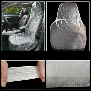 Universalus automobilių vienkartiniai plastikiniai minkštos sėdynės padengti vandeniui, automobilių remontas vienkartiniai sėdynės padengti