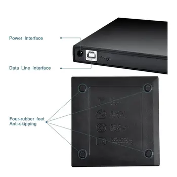 Universalus Išorinis USB 2.0 optinis įrenginys DVD Combo DVD DISKŲ Grotuvas CD-RW įrašymo įrenginys Rašytojas 