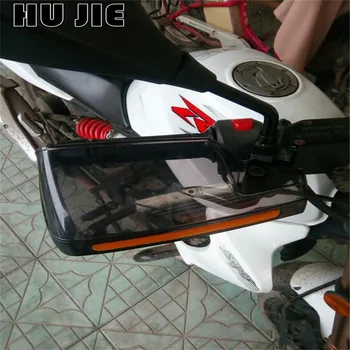 Universalus Motociklas Handguards Apsaugos Modelis Rankų Apsaugos Dūmų Skaidri /Juoda Spalvos 