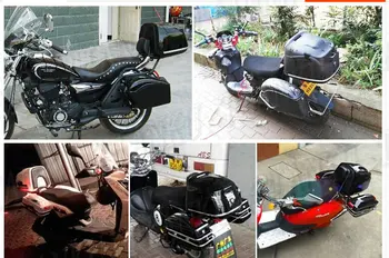 Universalus Motociklas Matinis juodas Hard Tail Dėžutės Saugojimo Liemens Street Bike Dual Sport Dviratis Chopper Užsakymą Kruizinių Dviratį ATV