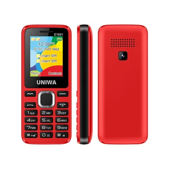 UNIWA E1801 2G GSM Baras Funkcija Mobilusis Telefonas Dual SIM mobilusis telefonas Vyresniajam Wireless FM Radio Support TF Plėtra Vibratorius