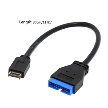 USB prailginimo Kabelis USB 3.1 20Pin moterį, USB 3.0-20 Pin Male ilgiklis Motininės Plokštės Kabelis Extender