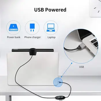 USB Staliniai Šviestuvai, LED Šviesos Pritemdomi Stebėti Nešiojamojo kompiuterio Ekrano Šviesos Juosta LED Stalinis Stalo Lempa Akių Apsauga Lempa