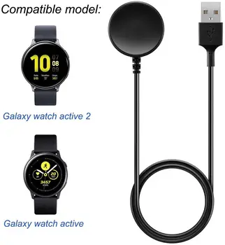 USB įkrovimo kabelis greito įkrovimo adapteris, skirtas Samsung Galaxy Žiūrėti Aktyvios 2 40mm 44mm smart žiūrėti aksesuaras Žiūrėti 3