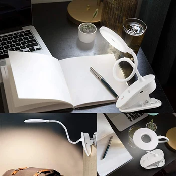 USB Įkrovimo Led Stalo Lempa Lanksčia Gooseneck Touch Tamsos Stalo Lempa Įrašo Šviesa, Miegamojo Skaitymas Rašymas 3 Rūšių Šviesos
