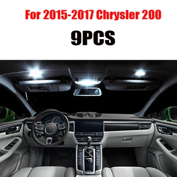 Už 2011-2017 Chrysler 200 Baltos spalvos automobilių reikmenys Canbus Klaidų, LED Interjero Šviesos Skaitymo Šviesos Rinkinys Žemėlapis Dome Licencijos Lempos