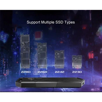 Už ASUS ROG STRIX ARION M. 2 NVMe Nešiojamas Išorinis SSD Talpyklos Tipas-C USB 3.2 SSD Kietąjį Diską Atveju