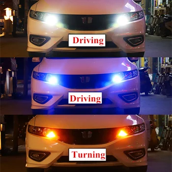 Už prieinamą kainą Karšto Automobilio Canbus LED DRL Veikia žibintai ir Posūkio Signalų Dual Šviesos Režimas Išoriniai Žibintai T20 7440 WY21W Honda CRV 3 2008