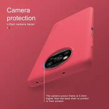 Už Xiaomi POCO X3 NFC Atveju NILLKIN Matinio Shield Kieto Plastiko Galinį Dangtelį Atveju Xiaomi PocoPhone X3 NFC Pasaulio 6.67