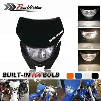Už Yamaha Honda WR 450 250 YZ TTR Motociklą bekelėje H4 priekinis žibintas Supermoto Enduro Dirt Bike Motocross priekinis žibintas Lauktuvės