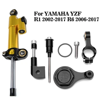 Už YAMAHA YZF R1 2002-2017 Motociklo Stabilizatorius Vairo Amortizatoriaus Montavimo Laikiklis Komplektas Yamaha Yzf R6 R1 2006-2017