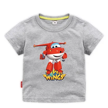 Vaikai marškinėliai Super Sparnus t-shirt Lėktuvo Berniukai Naujas Vasaros Vaikų trumpomis Rankovėmis Viršūnes Mergaičių Drabužius, kūdikių trišakiai bamblys marškinėlius