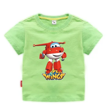 Vaikai marškinėliai Super Sparnus t-shirt Lėktuvo Berniukai Naujas Vasaros Vaikų trumpomis Rankovėmis Viršūnes Mergaičių Drabužius, kūdikių trišakiai bamblys marškinėlius