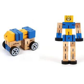 Vaikams Vaikams, Mediniai Autobot Transformacijos Statybinių Blokų Rinkinys Robotas Automobilių Sunkvežimio Modelis Deformacijos Žaislas
