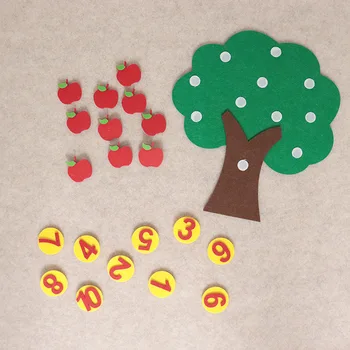 Vaiko Montessori Žaislai Obelis Rungtynės Skaitmeninių Mokymo Neaustinių Įspūdį Matematikos Žaislas, Skirtas Darželio Vaikams CreativeToys