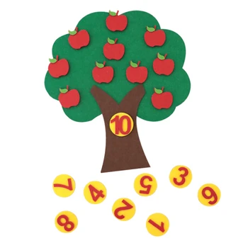 Vaiko Montessori Žaislai Obelis Rungtynės Skaitmeninių Mokymo Neaustinių Įspūdį Matematikos Žaislas, Skirtas Darželio Vaikams CreativeToys