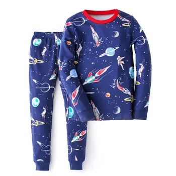 Vaikų berniukų drabužių rinkinius, rudenį, žiemą medvilnės kosmoso spausdinti ilgomis rankovėmis kūdikiui berniukas kostiumai naujas mados namų drabužiai 2 vnt. berniukų rinkinys