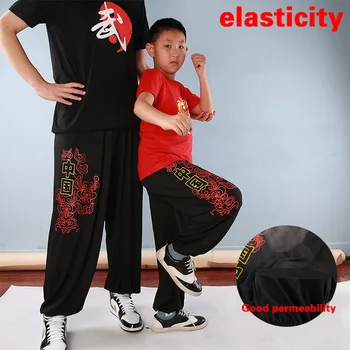 Vaikų Kovos menų kelnes prarasti Kinijos kung fu kelnės plonas berniuko ir mergaitės 