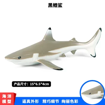Vaikų Modeliavimas Kietas Statinio Jūrų Gyvūnų Ryklys Didysis Baltasis Ryklys Blacktip Ryklys Plastikiniai Modelis Papuošalai Rankų darbo Žaislai