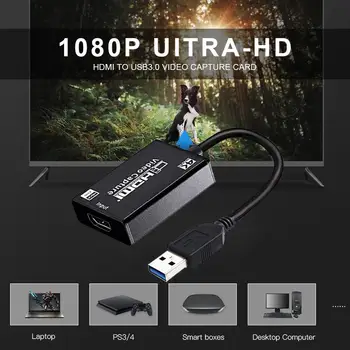 Vaizdo įrašymo Korteles, USB 3.0 HDMI Video Grabber Diktofonas Lauke 1080P 4K Įrašyti Įsigyti DSLR Kamera Veiksmo Kameros