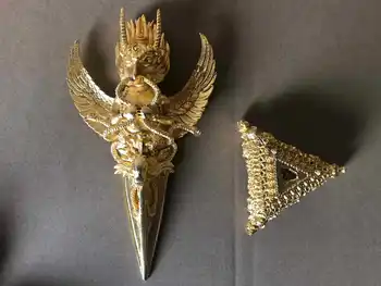 Vajra Piesta Gryno Vario Lydinio, Aukso sparnuotas Dapeng Paukščių Diamond Lenta su Netauriųjų Metalų Amatų Tibeto Budizmo Paslaptis Patriarchalinės