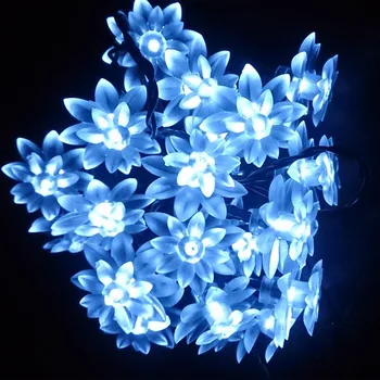 Vandens lelija Lotoso Gėlė, baterija Apšvietimo Lempų String Medžio Puošimas,vestuvių lempos garliava