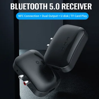 VAORLO Bluetooth 5.0 NFC Imtuvas, Stereo Audio Muziką, palaikomas USB Disko TF Kortelę Žaisti Su 3.5 mm AUX Lizdas Ausinėms Garsiakalbis