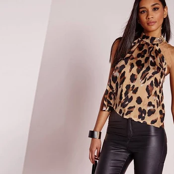 Vasaros marškinėlius Moterims Topai 2020 M Sexy Leopardas Spausdinti Viršūnes Mergina Marškinėliai Atsitiktinis Apynasrio Marškinėliai Moterų Berankovis Plius Dydis S-4XL