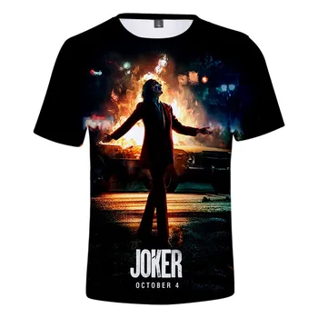 Vasaros Naujausias Joker Vyrų Klounas Veido Atsitiktinis Vyras marškinėlius 3D Atspausdintas Marškinėliai Mados Joker Juokinga T Marškinėliai Topai