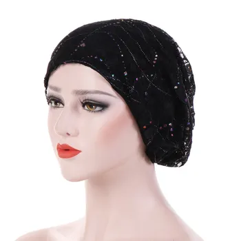 Vasaros turbaną plonas nėrinių musulmonų skrybėlę kietas medvilnės hijab kepurės elegantiška panele turbantes variklio dangčio arabų apvyniokite galvą hijab femme musulman