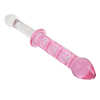 VATINE G-Spot Analinio Sekso Žaislai Moterims, Sekso Produktai Dildo Klitorio Stimuliacija Širdies Rožinis Stiklo Kristalų Analinis Kaištis