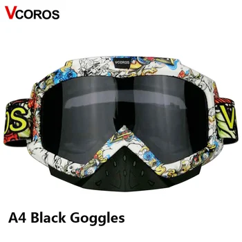 Vcoros motokroso šalmas, akiniai nuo saulės ATV MX dirt bike motociklų lenktynių šalmas, akiniai moto kalnų slidinėjimo sporto vėjo eyewears