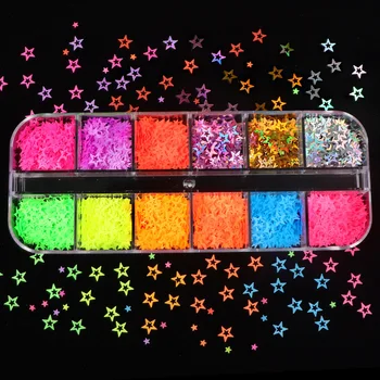Veidrodis Blizgančių Drugelis Nagų Blizgučiai Paillette Sumaišyti Neon Holo Lazerio Nagų Glitters 3D Dribsnių Skiltelės Meno Reikmenys