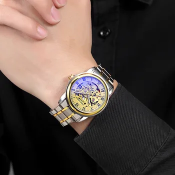 Verslo vyrų mechaninė žiūrėti vyrų automatinis laikrodis wrisk laikrodžiai Relojes Prabanga geriausių prekinių Ženklų Laikrodžiai Vyrams Dropshipping!!!