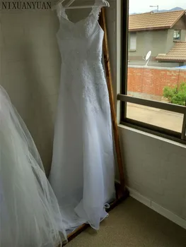 Vestido De Noiva Nemokamas Pristatymas Naujos Konstrukcijos Casamento Linijos, Bžūp Rankovėmis Chalatas De Mariage Ilgai Nėrinių Vestuvių Suknelės 2021