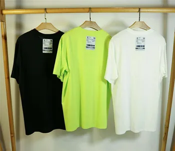 Vetements Marškinėliai Didelis Pleistras Žymeklį Atsitiktinis Siuvinėjimo Vyrų Wome Prarasti Žalia Balta Vetements Trumpas Rankovės marškinėliai