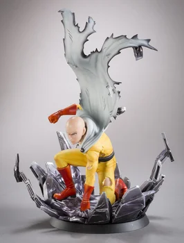Vienas Smūgis Vyras Saitama PVC Lėlės Sensei Vienas Smūgis Žmogaus Veiksmų Skaičius, 24cm Modelis Žaislai