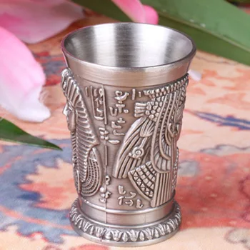 Viskio Puodelis Metalo Meno Amatų Senovės Egipto Vyno Taurės Kūrybos Drinkware Senovinių Namų Puošybai Papuošalai Dovana