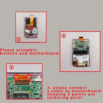 Visą IPS LCD Ekrano Rinkiniai GBP Visas Ekranas IPS LCD ekrano Apšvietimo Rinkiniai Pakeitimo Nintendo Gameboy Pocket IPS Ekranas