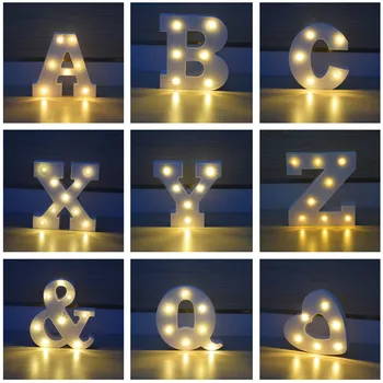 VNL 3D LED Nakties Šviesos ABS Laišką Žiburiai Kalėdų Šventė Dekoratyvinės Juostos Vestuvių, Gimtadienio, Naujųjų Metų Šaliai Namų Puošybai