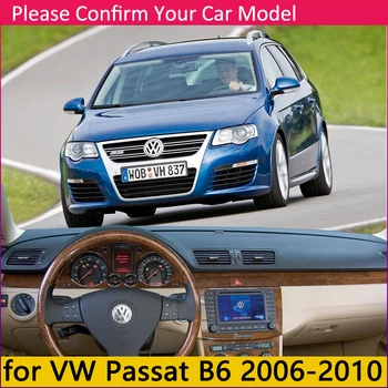 Volkswagen VW Passat B6 2006-2010 m. 3C neslystantis prietaisų Skydelio Kilimėlis Padengti Trinkelėmis skėtį nuo saulės Dashmat Kilimų Priedai 2007 m. 2008 m. 2009 m.