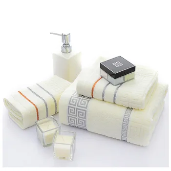Vonios rankšluosčių rinkinys, 3 vnt medvilnės super absorbentas suaugusių vaikų hotel vonios kambarys Paplūdimio Lauko Sporto Rankšluosčių Rinkinys multi tikslas